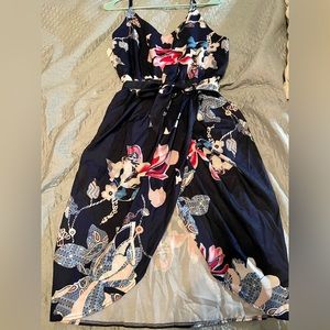 Women’s short Floral dress with front slit